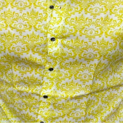 ALVIN ENTERPRISE Men Printed Casual Yellow Shirt