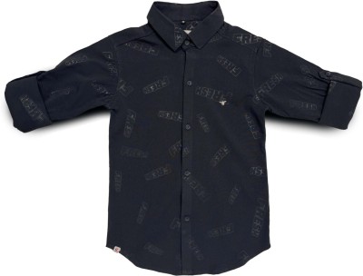 solenclothing Boys Solid Casual Black Shirt