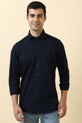 Allen Solly Men Striped Casual Blue, Green Shirt