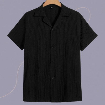 A FUBAR Men Self Design Formal Gold Shirt