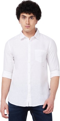 Spykar Men Solid Casual White Shirt