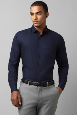 Allen Solly Men Solid Formal Dark Blue Shirt