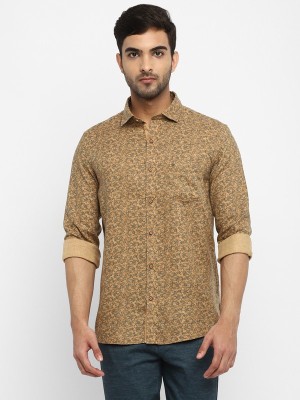 TURTLE Men Printed Casual Khaki Shirt