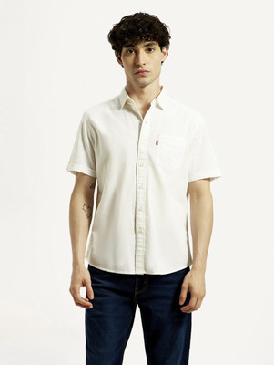LEVI'S Men Solid Casual White Shirt