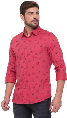 BEING HUMAN Men Printed Casual Orange Shirt