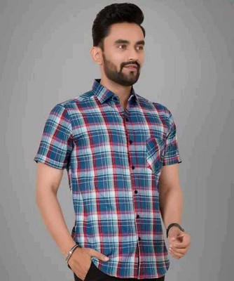 Hityani Men Striped Casual Green Shirt