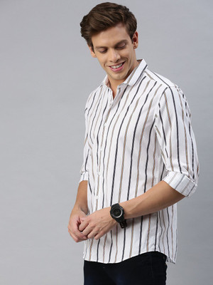 Mast & Harbour Men Striped Casual Multicolor Shirt