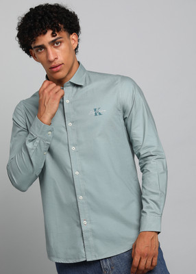 KILLER Men Solid Casual Light Green Shirt