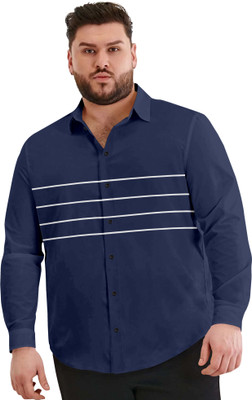 js studio Men Solid Casual Blue Shirt
