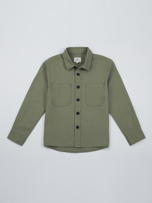 Pepe Jeans Boys Printed Casual Green Shirt