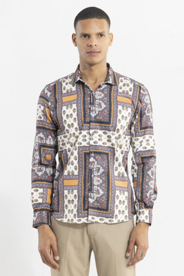 Snitch Men Printed Casual Multicolor Shirt
