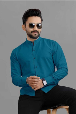 ShivayImpex Men Solid Casual Blue Shirt