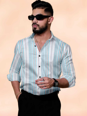 TUSHREE BOUTIQUE Men Printed Casual White Shirt