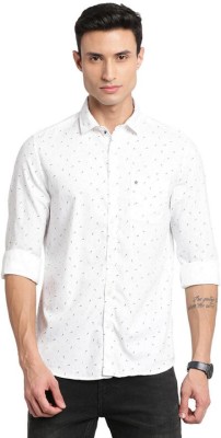 TURTLE Men Printed Casual White Shirt