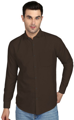 Yaara fashion Men Solid Casual Brown Shirt