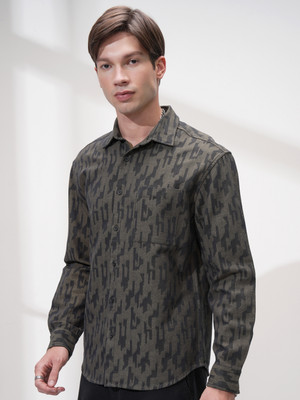 HIGHLANDER Men Self Design Casual Multicolor Shirt