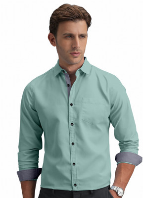 TRENDING SHIRTWALE Men Solid Casual Light Green Shirt