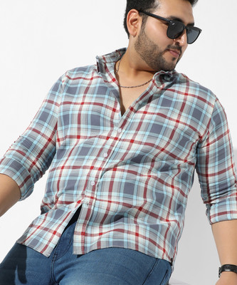 Instafab Plus Men Checkered Casual Multicolor Shirt