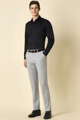 Allen Solly Men Solid Formal Black Shirt