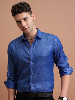 HIGHLANDER Men Solid Formal Blue, Grey Shirt