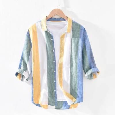 bouffant Men Solid Casual Multicolor Shirt