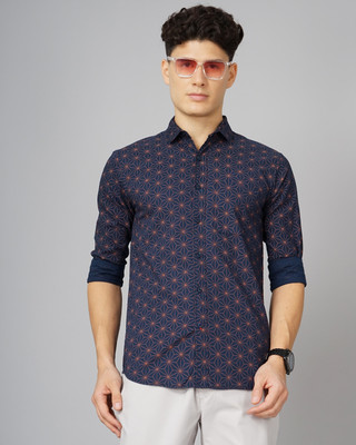 Paul Street Men Printed Casual Blue Shirt