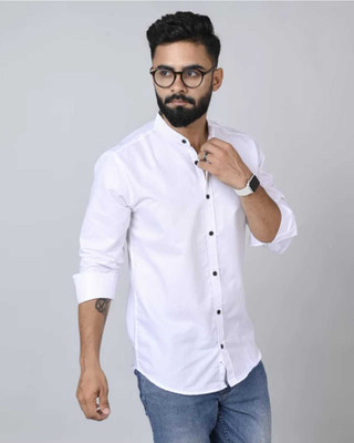 ShivayImpex Men Solid Casual White Shirt