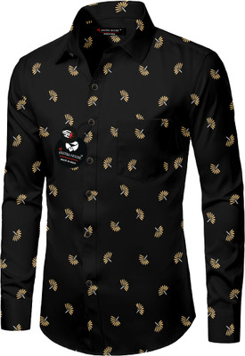 SHREE VASTRAHOUSE Men Graphic Print Casual Black Shirt