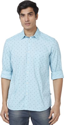 PARX Men Printed Casual Green Shirt