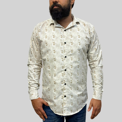 AGFashionStyle Men Printed Casual Brown Shirt