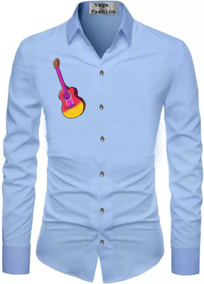 AviraEnterprise Men Printed Casual Blue Shirt