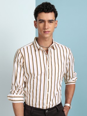 HIGHLANDER Men Striped Formal Multicolor Shirt