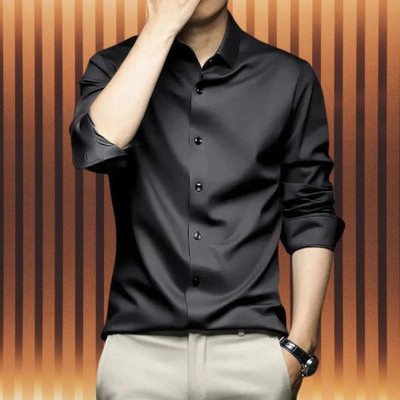 SHREEJI ENTERPRISE Men Solid Casual Black Shirt
