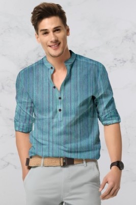 ISUEL FAB Men Printed Casual Blue Shirt