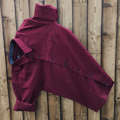 crooxa Boys Solid Casual Maroon Shirt