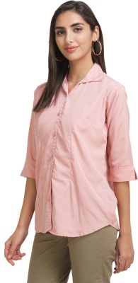 SPYRIKE Women Solid Casual Pink Shirt