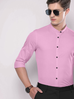 Lee Cross Men Solid Casual Pink Shirt
