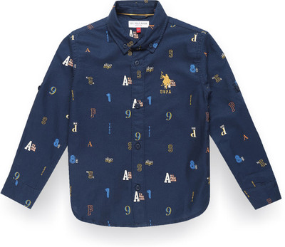U.S. POLO ASSN. Boys Printed Casual Multicolor Shirt