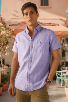 LOUIS PHILIPPE Men Printed Casual Purple Shirt