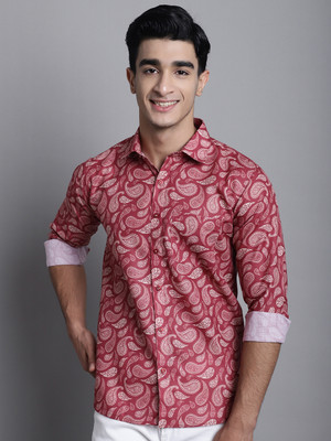ARMAAN ETHNIC Men Printed Casual Red Shirt
