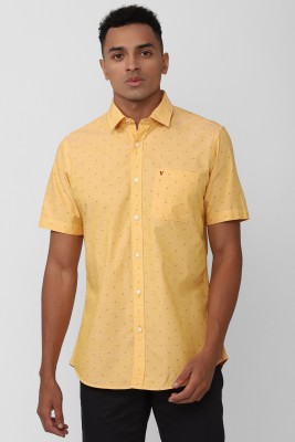 VAN HEUSEN Men Printed Casual Yellow Shirt