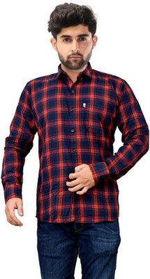 Shreyash Textiles Fab Men Solid Casual Red, Blue Shirt