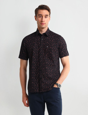 Arrow Sport Men Floral Print Casual Blue Shirt