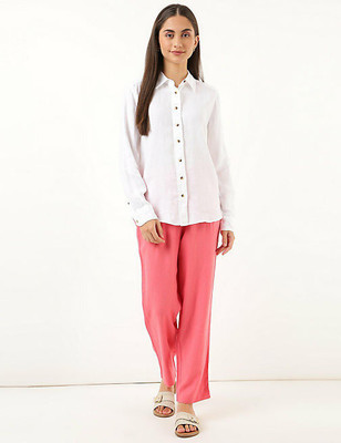 MARKS & SPENCER Women Solid Casual White Shirt