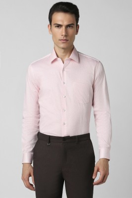 VAN HEUSEN Men Self Design Formal Pink Shirt