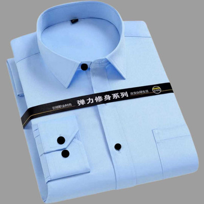 Ethavaa Men Solid Casual Light Blue Shirt