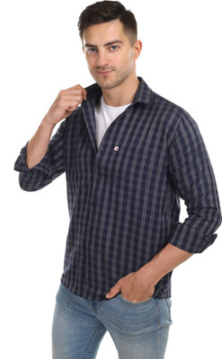 Marc Laurent Men Checkered Casual Brown Shirt