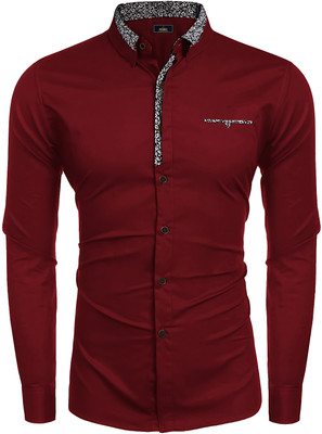 Webric Men Solid Formal Gold Shirt