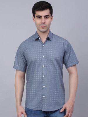 JAINISH Men Printed Casual Grey Shirt