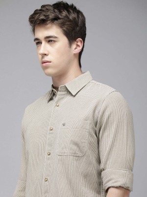 THE BEAR HOUSE Men Printed Casual Beige Shirt